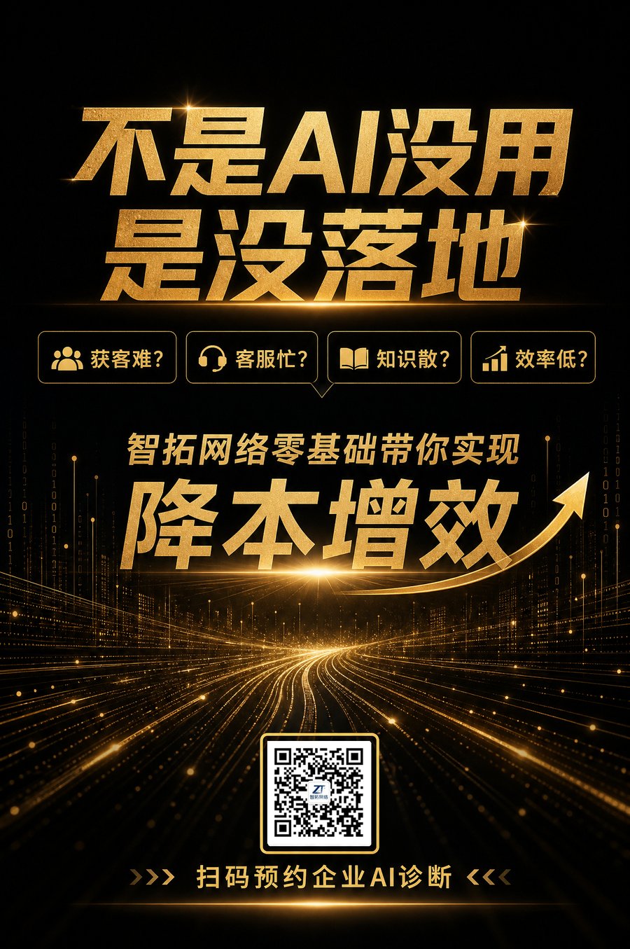 企业 AI 落地海报