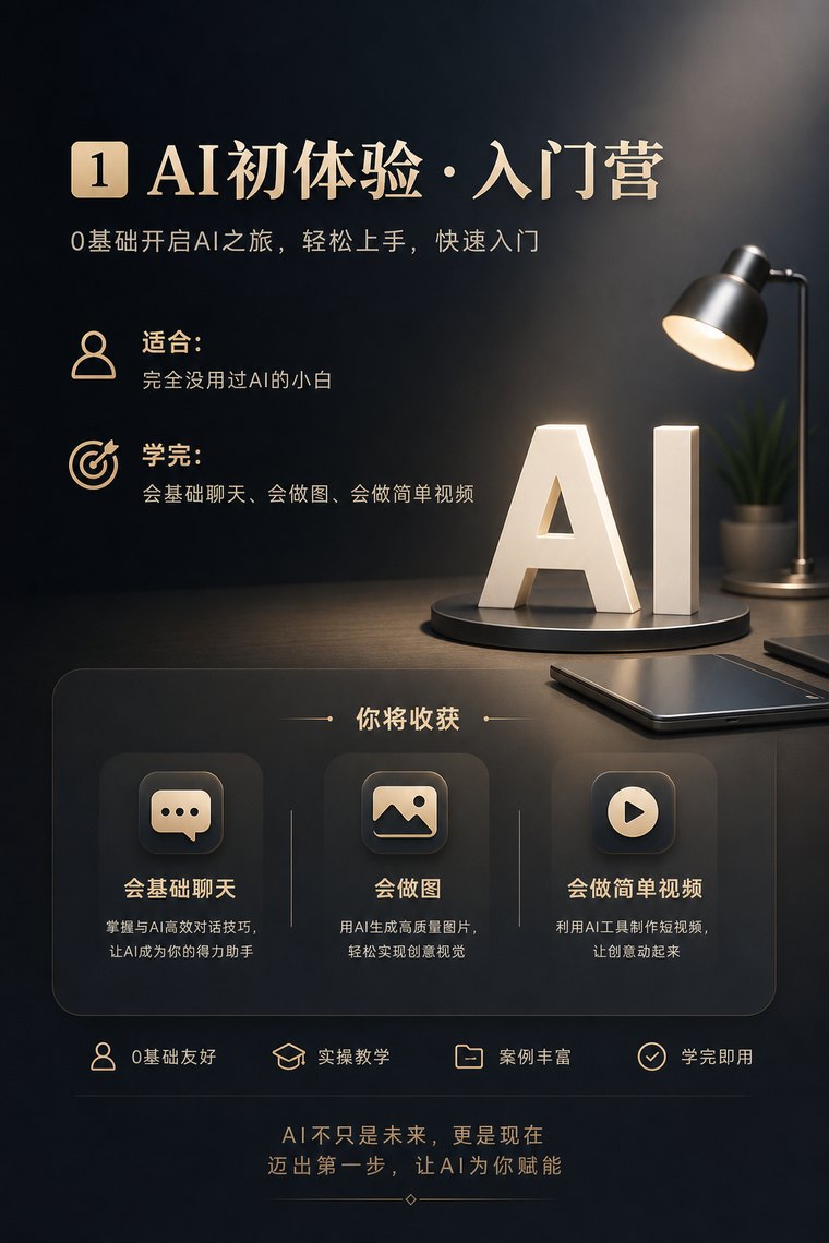 AI 初体验·入门营 课程海报